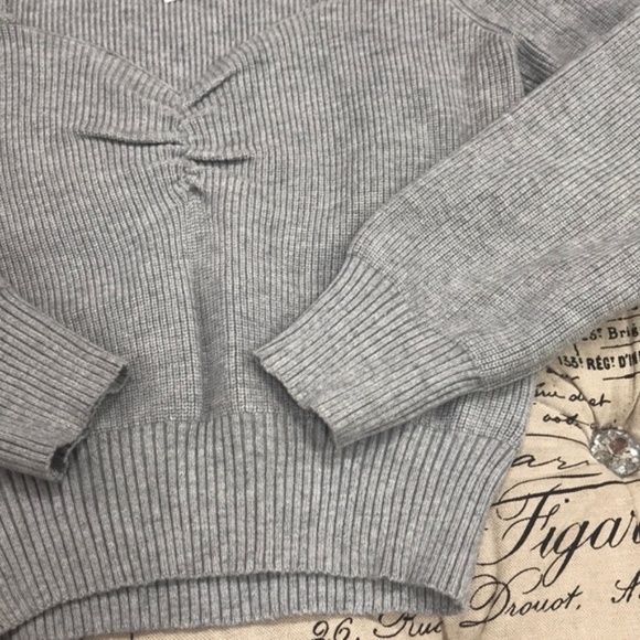 Astr Light Gray V-Neck Sweater - Picture 3 of 4